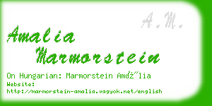 amalia marmorstein business card
